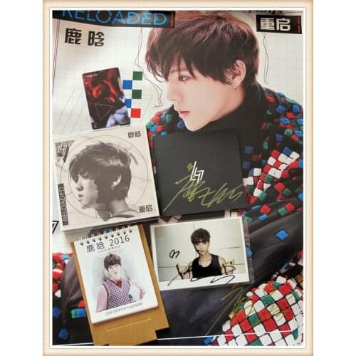 LUHAN Lu Han autographed signed with pen 2015 album RELOADED CD DVD photobook poster signed 02.2016
