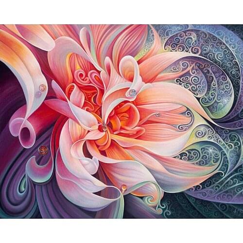 Full Square Drill 5D DIY Diamond Painting abstract "peony flower" 3D Embroidery set Cross Stitch Mosaic Home decoration gift G93