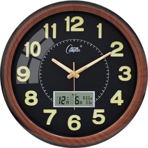 Large Led Wall Clock Digital Living Room Silent Creative Luminous Calendar Modern Wall Watches Home Decor Duvar Saati Gift FZ670