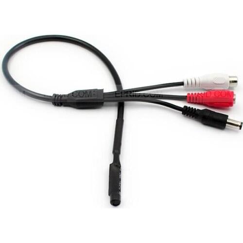 CCTV Security Surveillance Camera Pickup Mini Microphone Mic Audio RCA DC Output