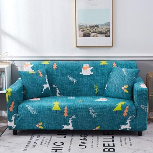 Winter Bear Dear Elk Sofa Cover For Living Room