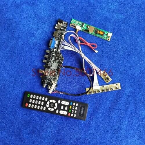 DVB digital signal LVDS 30Pin fit N150X2/N150X3/N150X6 universal controller drive card kit 1CCFL screen 1024*768 USB+VGA+AV