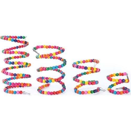 Bird Parrot Game Wooden Frame Climbing Hanging Ladder Swing Pet Grinding Perch Platform Birdcage Play Stand Toys Drop Shipping