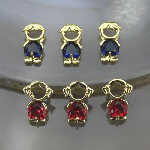 9*25mm 20pcs/lot High quality cz pendant, children cubic zircon charm jewelry, exquisite bracelet/necklace component