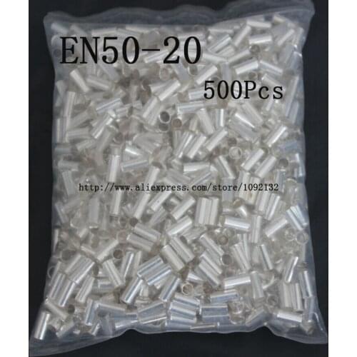 EN50-20 Bare Copper Wire Ferrules For 50.0mm2, 1 AWG Wire 20mm of Pin Length