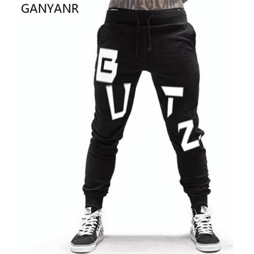 GANYANR Running Pants Men Jogging Gym Sport Training Sportswear Leggings Trackpants Trousers Workout Soccer Crossfit Sweatpants