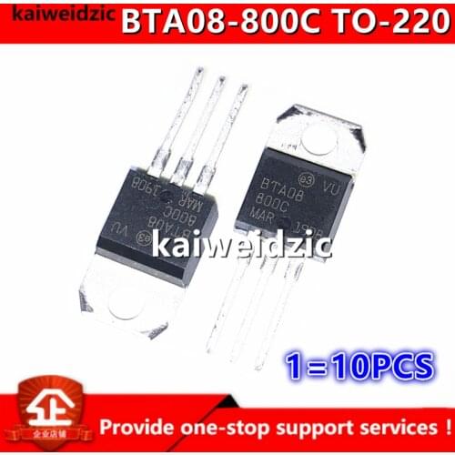 Kaiweikdic New imported original BTA08-800CRG BTA08-800C 8A800V TO-220 Thyristor bidirectional thyristor triode