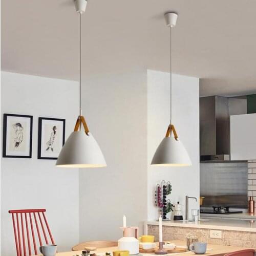 Nordic Dining Room Bedroom Lamp Modern Minimalist Hanging Lights Creative Restaurant LED Lamps Bar Cafe E27 Pendant Light