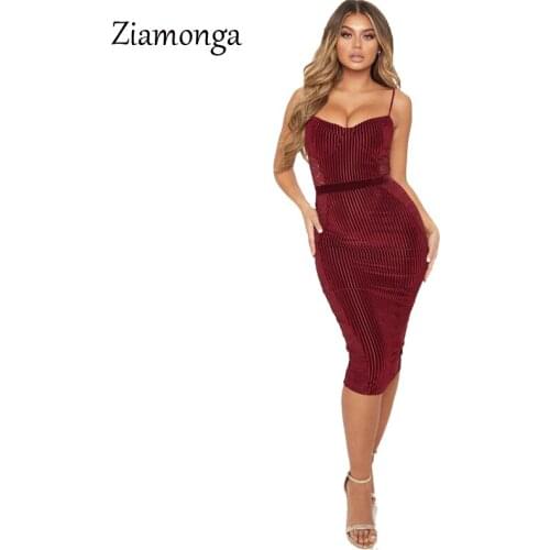 Ziamonga Fashion Strapless Bandage Dress 2020 Sexy Bodycon Midi Sleeveless Lace Vestidos Bodycon Bandage Dress Black Blue Red