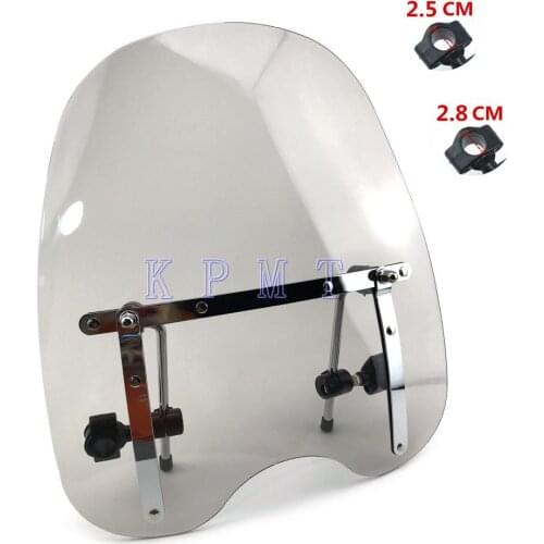 Motorcycle universal windshield For Harley Davidson Dyna Fatboy motorcycle For XL883 1200 X48 Yamaha Suzuki Honda