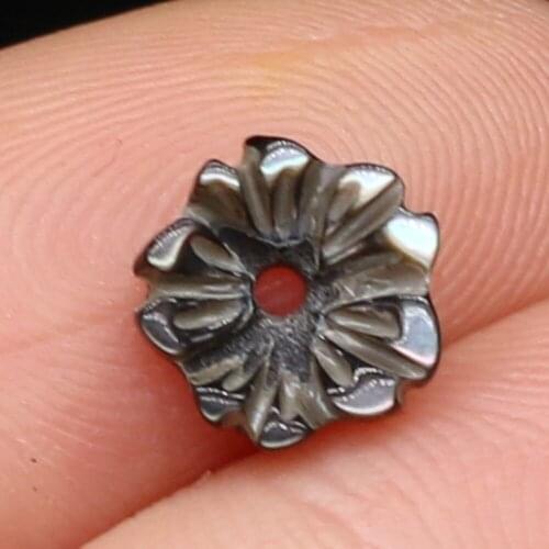 Natural Black Petal-shaped Shells Loose Beads Handmade Crafts DIY Necklace Bracelet Earrings Jewelry Accessories 8x8mm