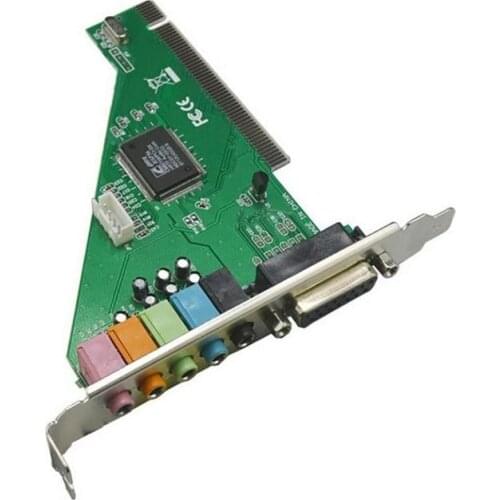 Surround Sound PCI Card 4 Channel 5.1 Surround 3D PC PCI Sound Audio Card w/Game MIDI Port Sound Card For PC Windows XP/7/8/10