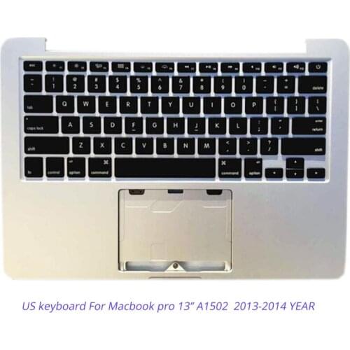 Original For MacBook pro 13'' A1502 Top Case Palmrest 2013 2014 Year Laptop Accessories Keyboard US