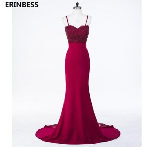 Burgundy Bridesmaid Dress Vestidos De Fiesta De Noche Lace Appliques Mermaid Bridesmaid Dresses 2020 Style Wedding Guest Dress