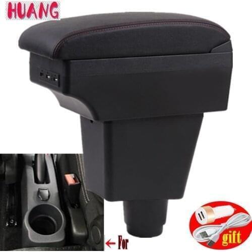 For Renault Logan Armrest For Renault Logan 2 Car Armrest box Interior special Retrofit Center Storage box USB interfac