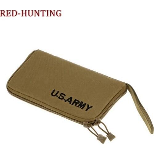 Durable Tactical Hand Gun Bag Military Portable Gun Carrier Case Hunting Nylon Pistol Magazine Pouch Soft Padded Protection