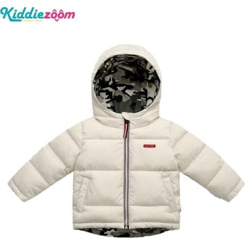 2020 Children Coat 2-8 Year Down Jacket Cotton Boys Clothing Camouflage Outwear Winter Kids Reversible Clothes Hooded Waterproof