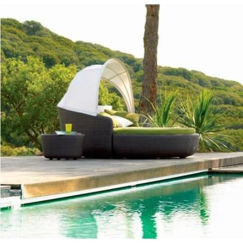 Sigma garden furniture wicker day bed outdoor beach chair