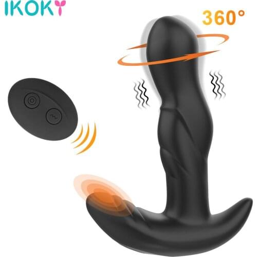 Sex Toy For Men 360 Degree Rotation Prostate Massager G-Spot Stimulation Male Masturbator Vibrating Butt Plug Anal Plug Vibrator