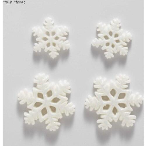 10pcs Snowflake Resin Flatback Cabochon for Jewelry DIY Phone Case Home Apparel Handmade Scrapbooking Decoration 20-30mm