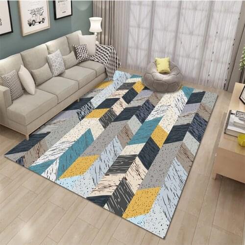 Modern geometric printing living room carpet Nordic bedroom decoration area carpet removable pad can be washed non-slip can be c