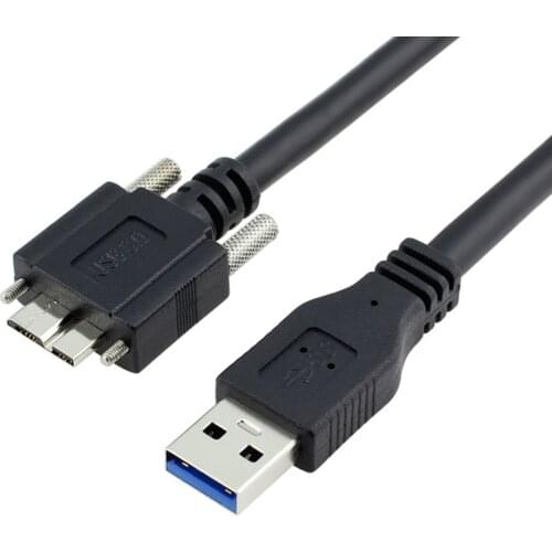 USB 3.0 A type Cable Male to Micro USB 3.0 B Male with Mount Panel Screws for Hard Disk Mobile Phone
