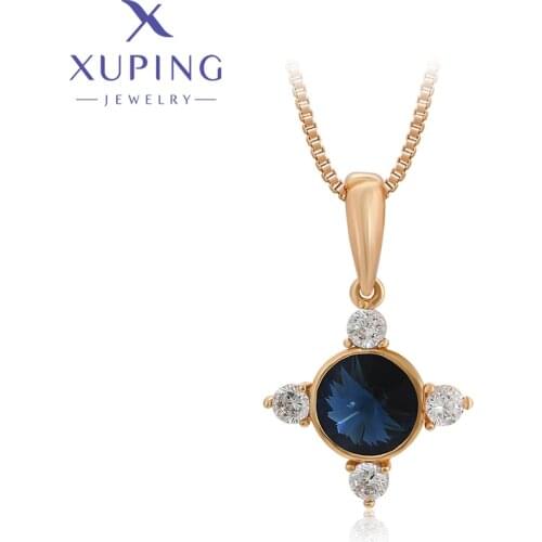 Xuping Jewelry Fashion New Charm Crystal Pendant Necklace of Gold Color 10532709