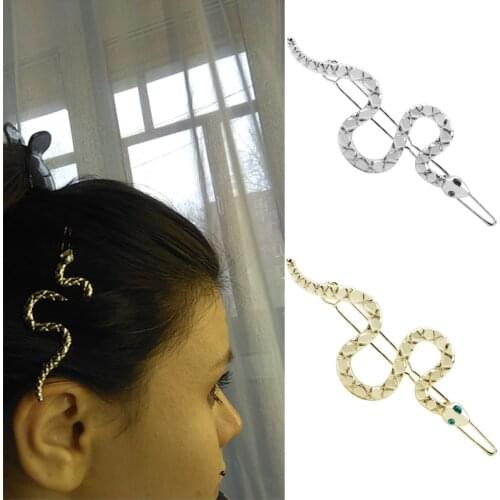 Game Greedy Snake Hairpins Simple Punk Snake Shape Hairpins Hair Clips For Women Metal Hairgrips Hair Accessories