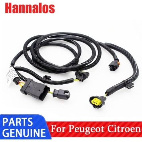 Original new front fog lamp wiring harness Front day running light wiring harness Front bumper wiring harness for CitroenC4 B7