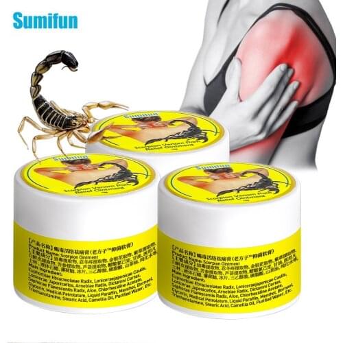 1Pcs 10g Scorpion Venom Analgesic Ointment Knee Lumbar Joint Sprain Pain Relief Cream Rheumatoid Arthritis Massage Plaster