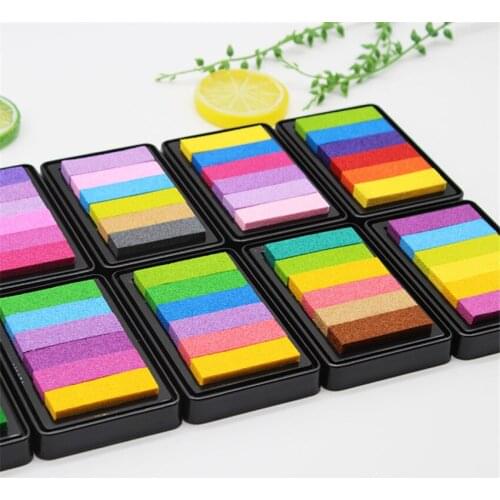 10 Colors Cute Fashion Mixed Color Oil Based For DIY Craft Rubber Stamps For Ink Pad Fabric Wood Paper Wedding Gift Finger Print