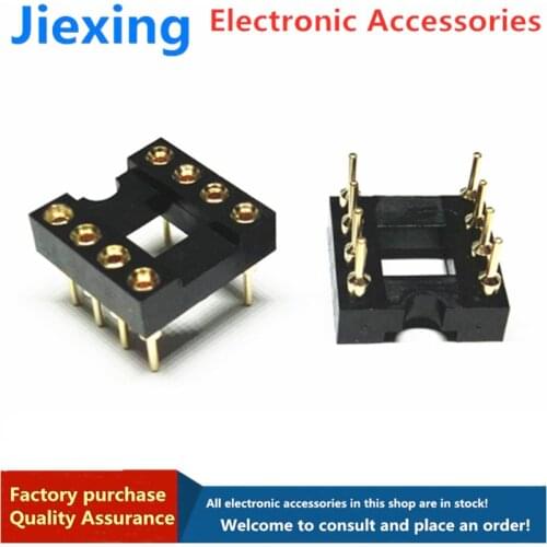 10pcs Round Hole 8 Pins 2.54MM DIP DIP8 IC Sockets Adaptor Solder Type 8 PIN IC Connector new