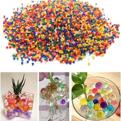 100 PCS/Set Pearl Shaped Crystal Soil Water Beads Mud Grow Magic Jelly Balls Home Decor Aqua Soil Hot Wholesales