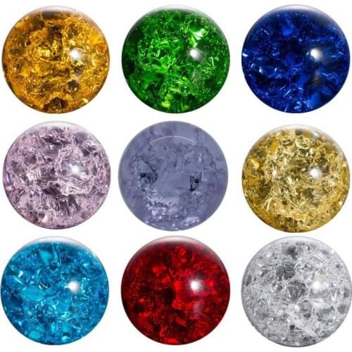 3cm Crystal Ice Crack Ball Glass Sphere Feng Shui Craft Home Garden Decoration Ornaments Cracking Figurine Paperweight