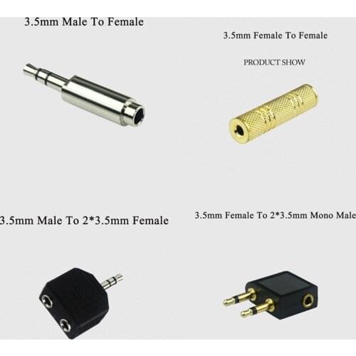 5PCS 1/8" 3.5mm Jack Male Female to 3.5mm Male Female Jack Plug Stereo Headphone Microphone Audio Adapter Converter AV Cable