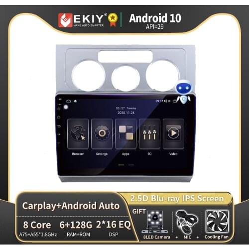 EKIY Android 9.0 Car Radio For Volkswagen Touran 1 2003-2010 WIFI GPS Navigation Stereo Video Player Autoradio no DVD no 2 Din