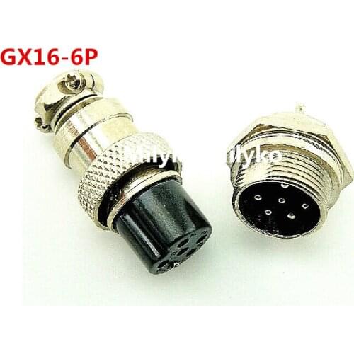 Free Shipping 5pair Male & Female Diameter 16mm Wire Panel Connector GX16 6P GX16-6 M16 circular connector Socket Plug