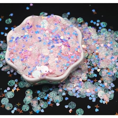 Sequin Glitter Mix Star Heart Dot Shape Colorful Loose Sequins for Shaker Card Nail Art Scrapbook Decoration Makeup Confetti 10g