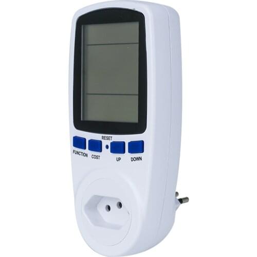 BR Socket Digital Voltage Wattmeter Power Consumption Watt Energy Meter KWh AC 230V Electricity Analyzer Monitor