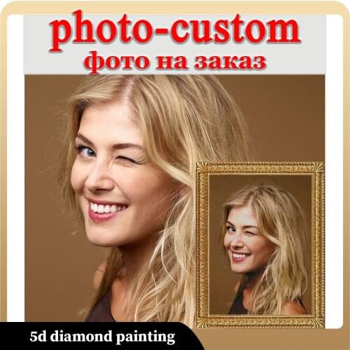 Photo Custom DIY 5D Diamond Painting Cross Stitch Full Square/Round Resin Picture of Rhinestone Mosaic Diamond Embroidery Sale