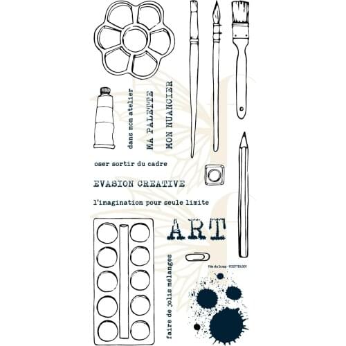 French Clear Stamp for Scrapbooking Transparent Silicone Rubber DIY Photo Album Decor 0562