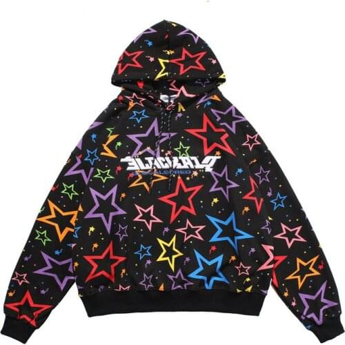 2020 New Arrival Sale Top Fashion Cotton Hoodies Hip Hop Casual Print Short Full Embroidery Original Loose Hooded Fleece Hoodie