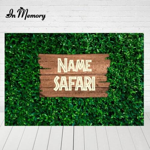 InMemory Wild One Backdrop For Safari Baby Shower Birthday Party Photography Background Green Grass Wall Customized Poster