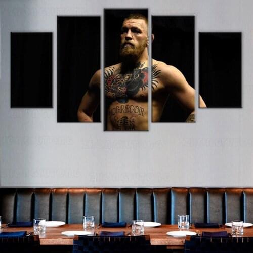 Canvas Painting Wall Art For Living Room Home Decor 5 Pieces Conor Mcgregor Pictures Frame HD Prints Boxing Motivational Poster