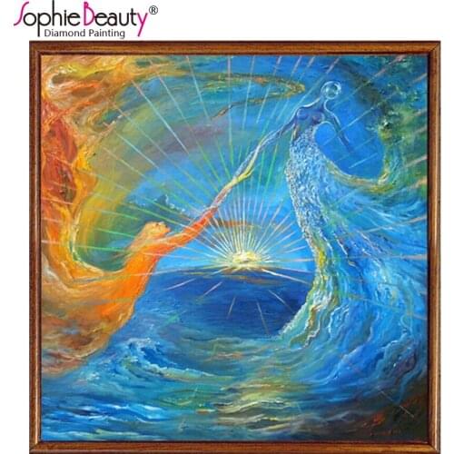 Wholesale DIY Diamond Paintings Dancing woman Home Decoration Rhinestone Wall Stickers Embroidery Needlework diamond Mosaic