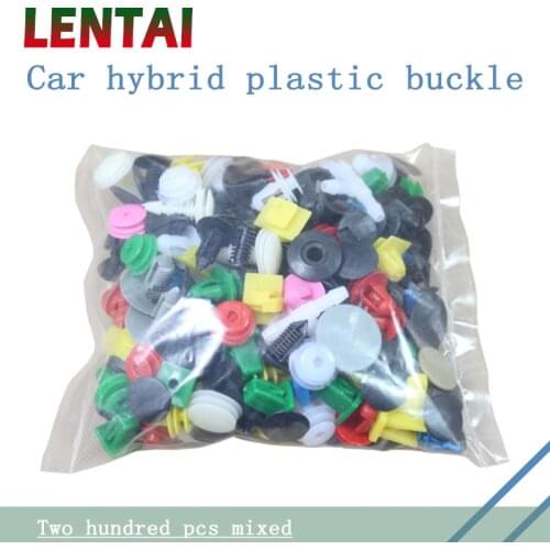 LENTAI 200pcs/set Mixed Car Fastener Auto Door Bumper Fender Rivet Clips For BMW E46 E60 Ford focus 2 Mazda 3 Volkswagen Polo