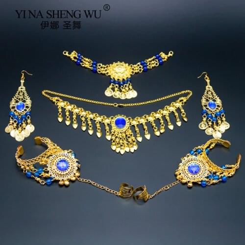 Women Belly Dance Jewelry Wholesale Belly Dance Wear Professional Performance Belly Dancing Accessories Necklace Jewelry Set
