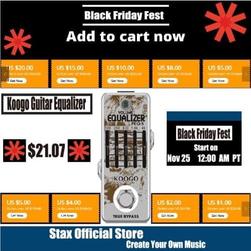 Koogo LEF-317A Guitar EQ Pedal Effect Adjust the tone to achieve the desired effect