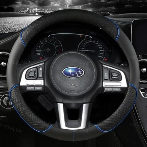 Leather Car Steering Wheel Cover For Subaru Forester 2008-2012 Impreza 2008-2011 Legacy 2008-2010 Exiga 2