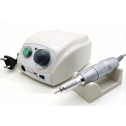 Strong 210 35000 RPM 120 Micromotor Handpiece Strong 207B Control Box Electric Nail Drill Polish Machine Manicure Nail Drill Set
